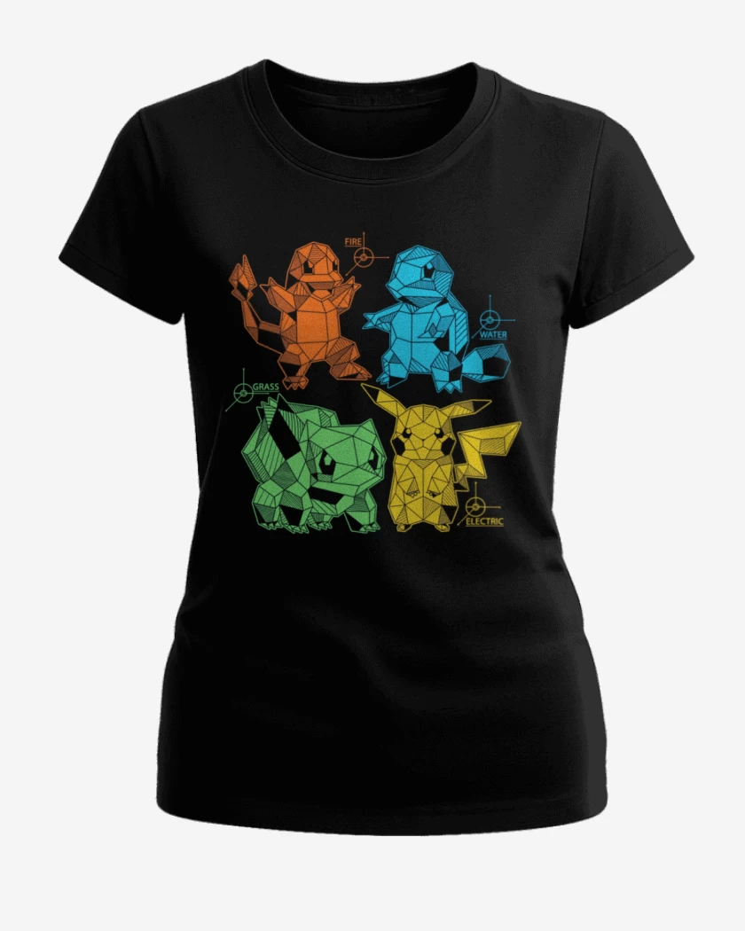 Polera de Mujer Negro de pokemoncillos