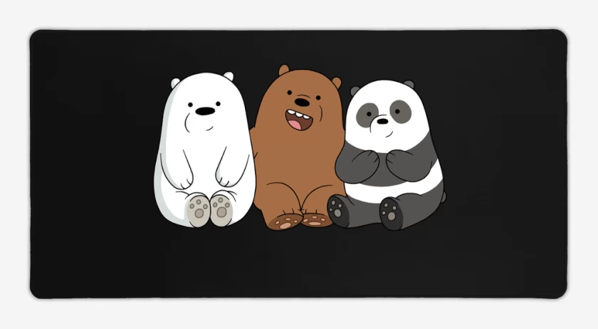 Mouse pad Gamer Negro de We Bare Bears