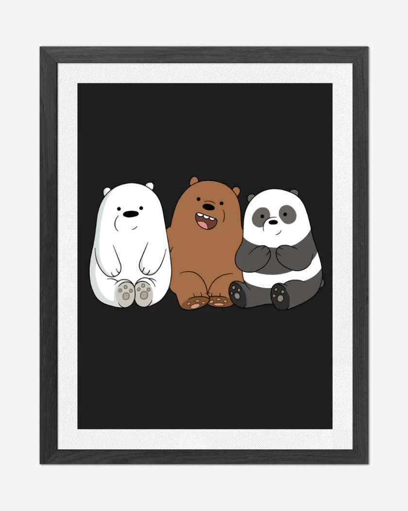 Cuadro decorativo Negro de We Bare Bears