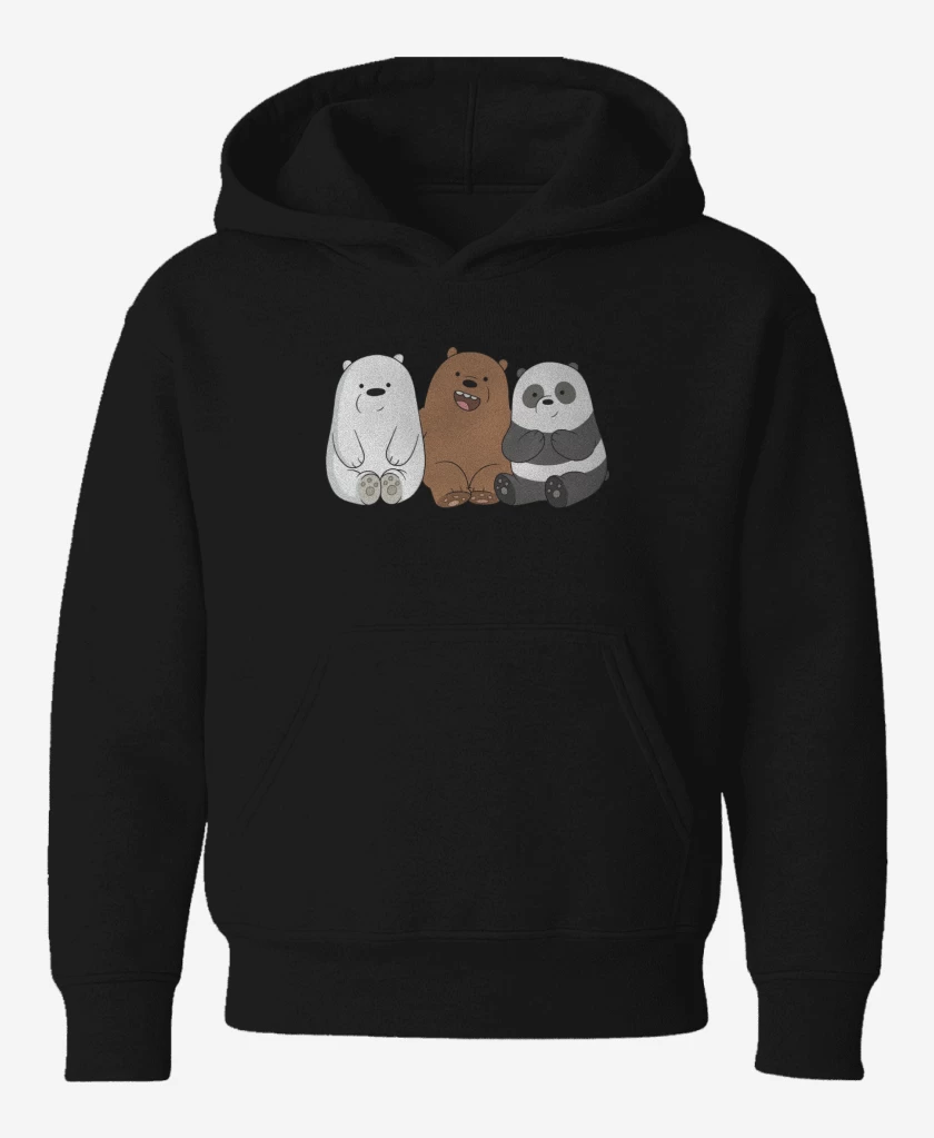 Poleron de niño Negro de We Bare Bears