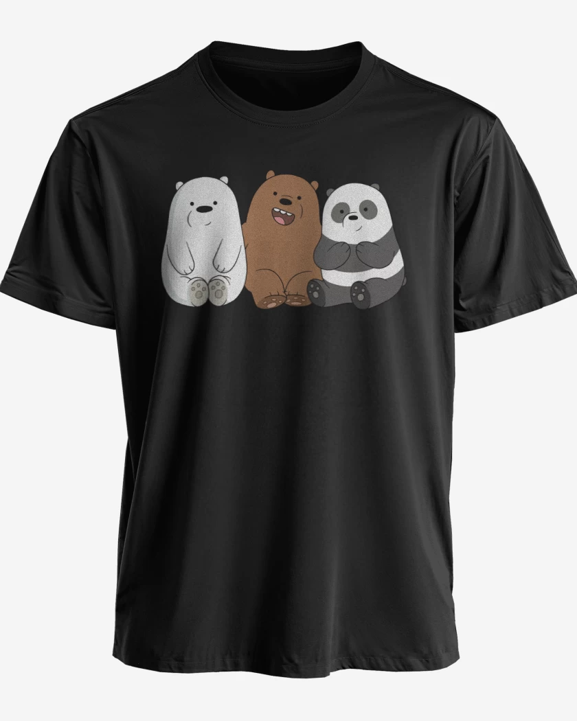 Polera premium Negro de We Bare Bears