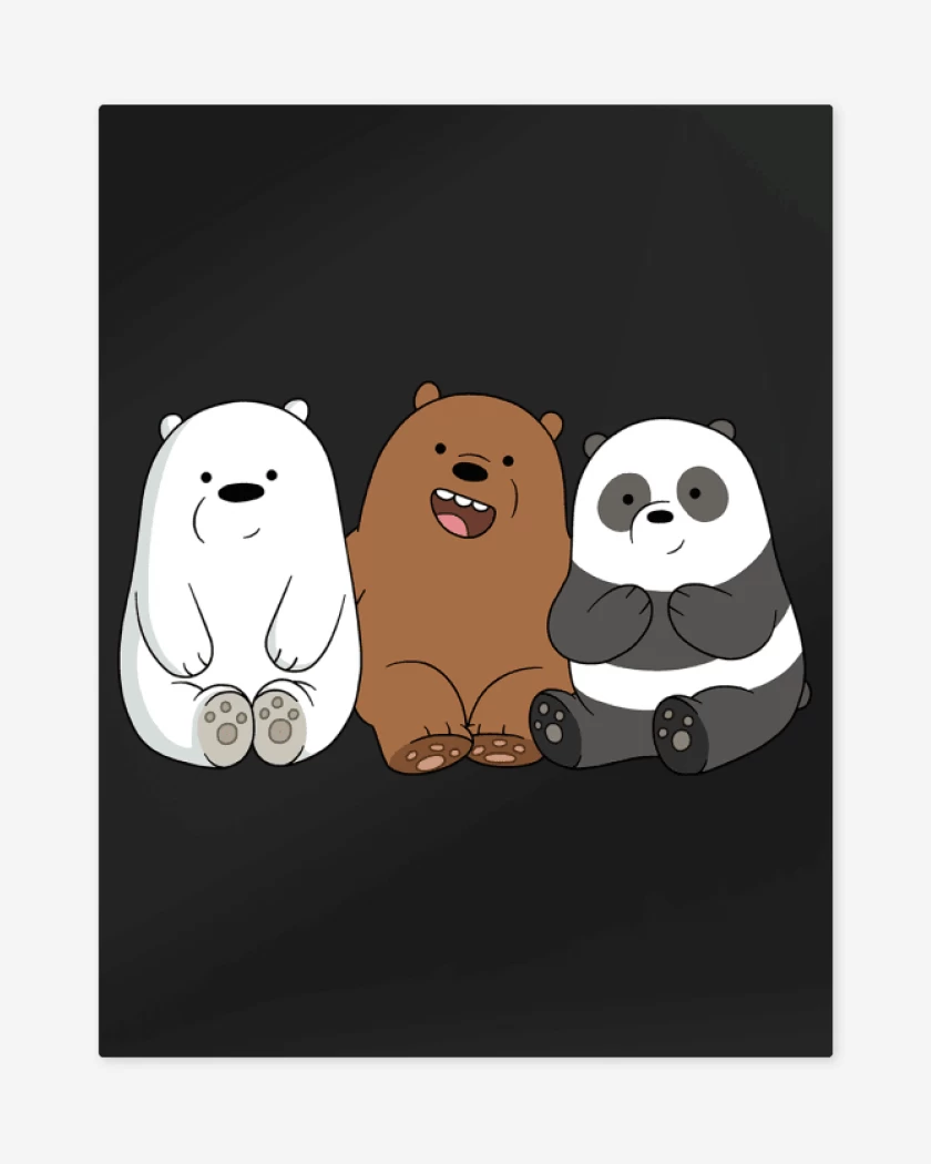 Print metalico Negro de We Bare Bears