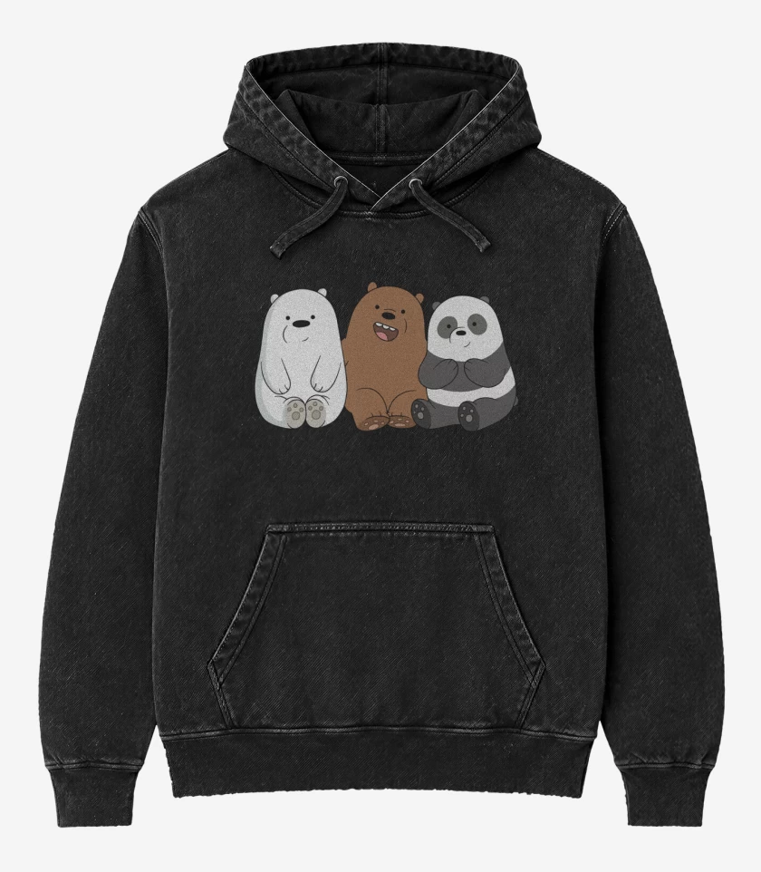 Poleron Canguro Acid Wash We Bare Bears