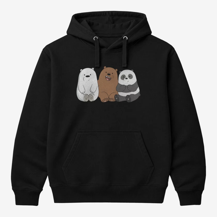 Polerón Canguro Negro de We Bare Bears