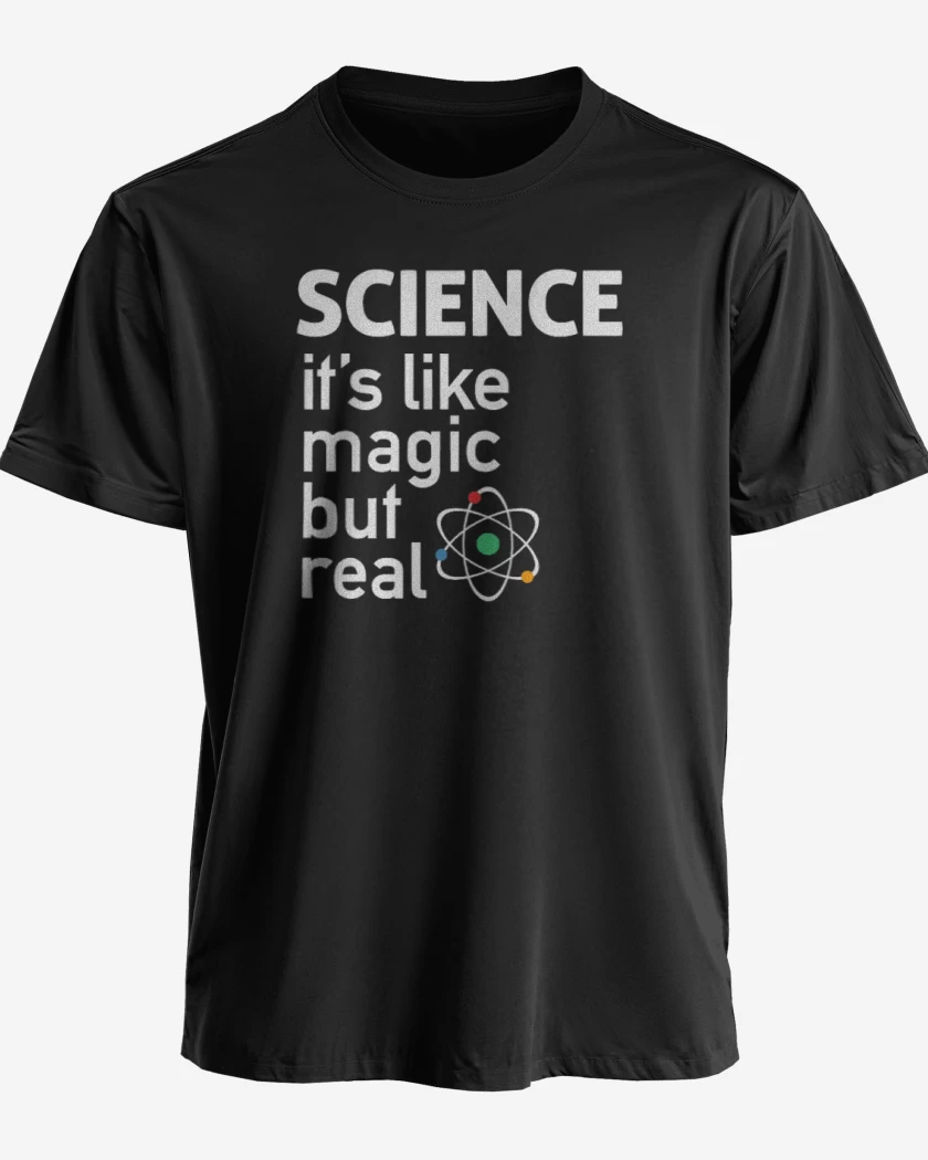 Polera premium Negro de ciencia real