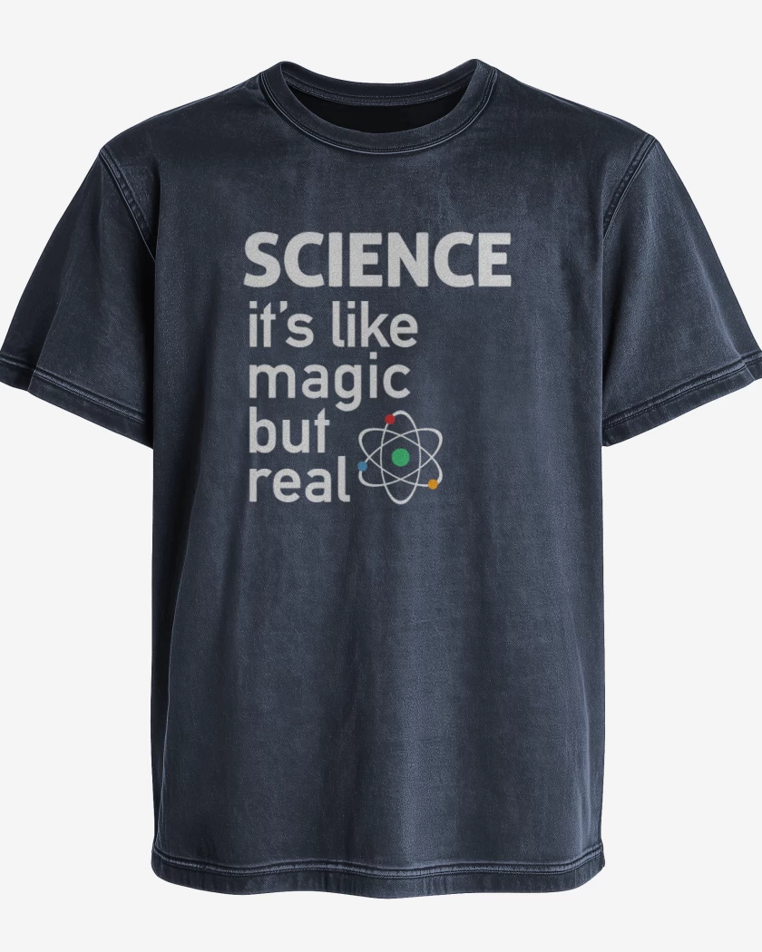 Polera desgastada Azul Marino de ciencia real