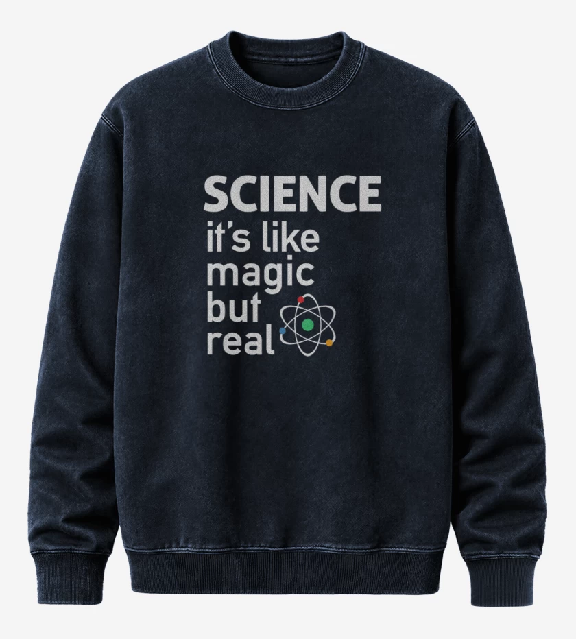 Poleron Polo Acid Wash Azul Marino de ciencia real