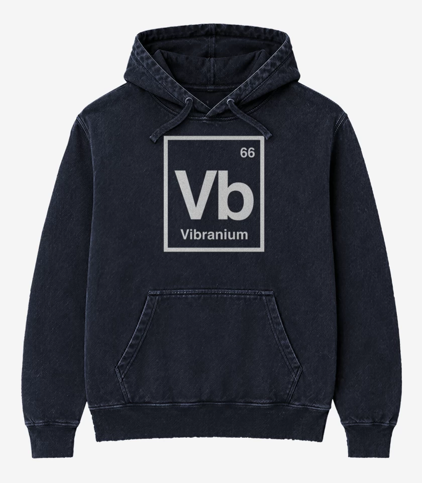 Poleron Canguro Acid Wash Azul Marino de Vibranium