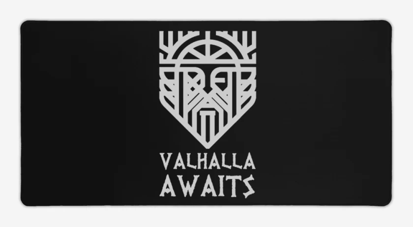 Mouse pad Gamer Negro de Valhalla espera