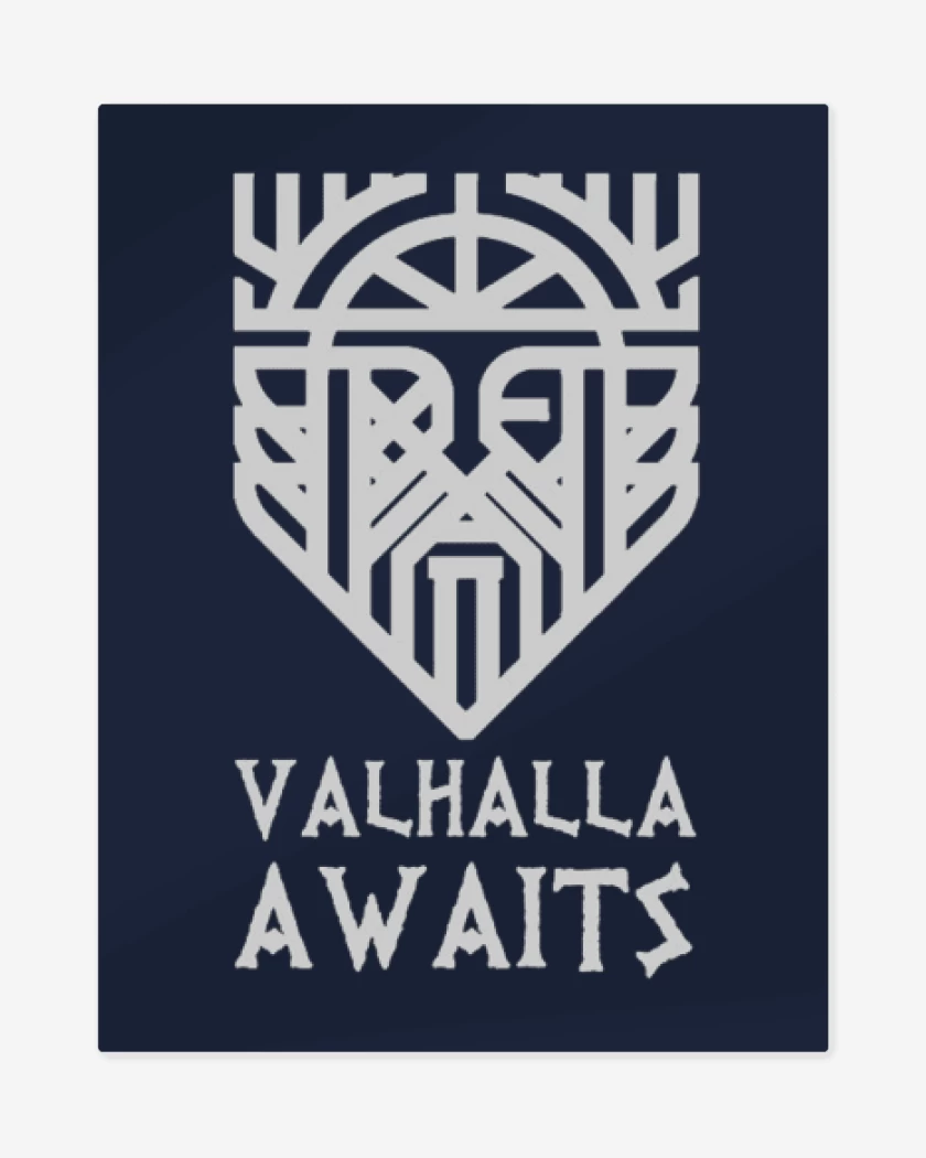 Print metalico Azul Marino de Valhalla espera