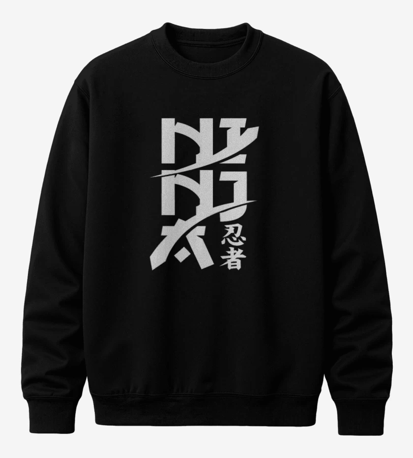 Poleron polo Negro de Ninja