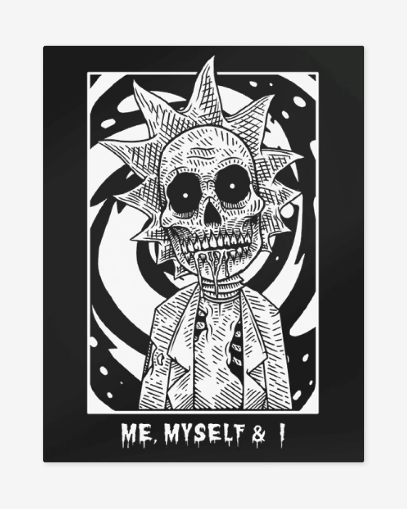Print metalico Negro de Rick my self