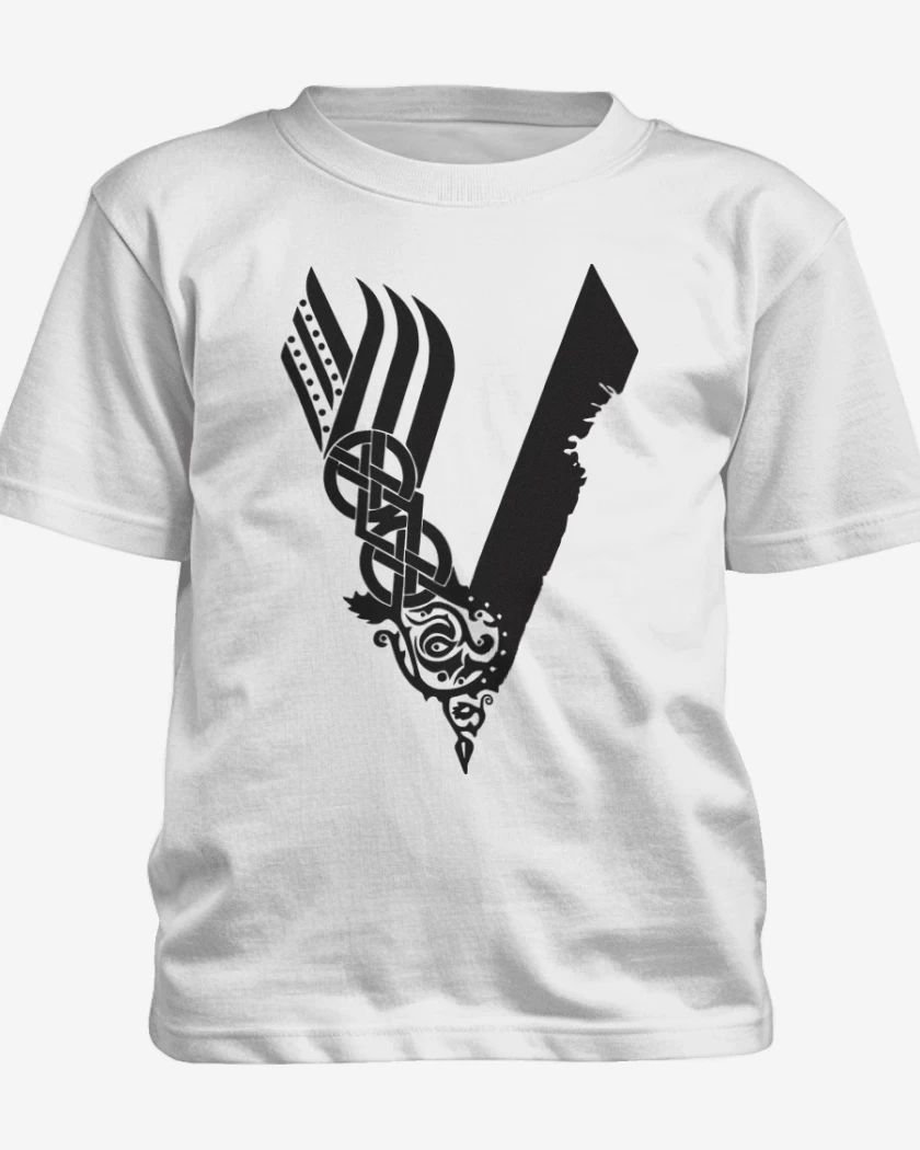 Polera de niño Blanco de Vikings negro