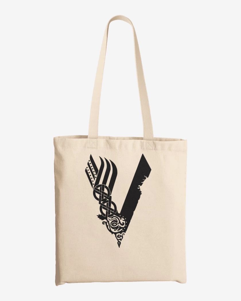 Totebag Blanco de Vikings negro