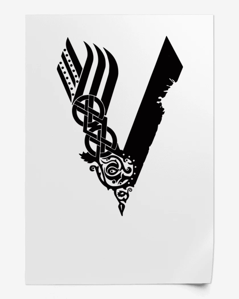Print Blanco de Vikings negro