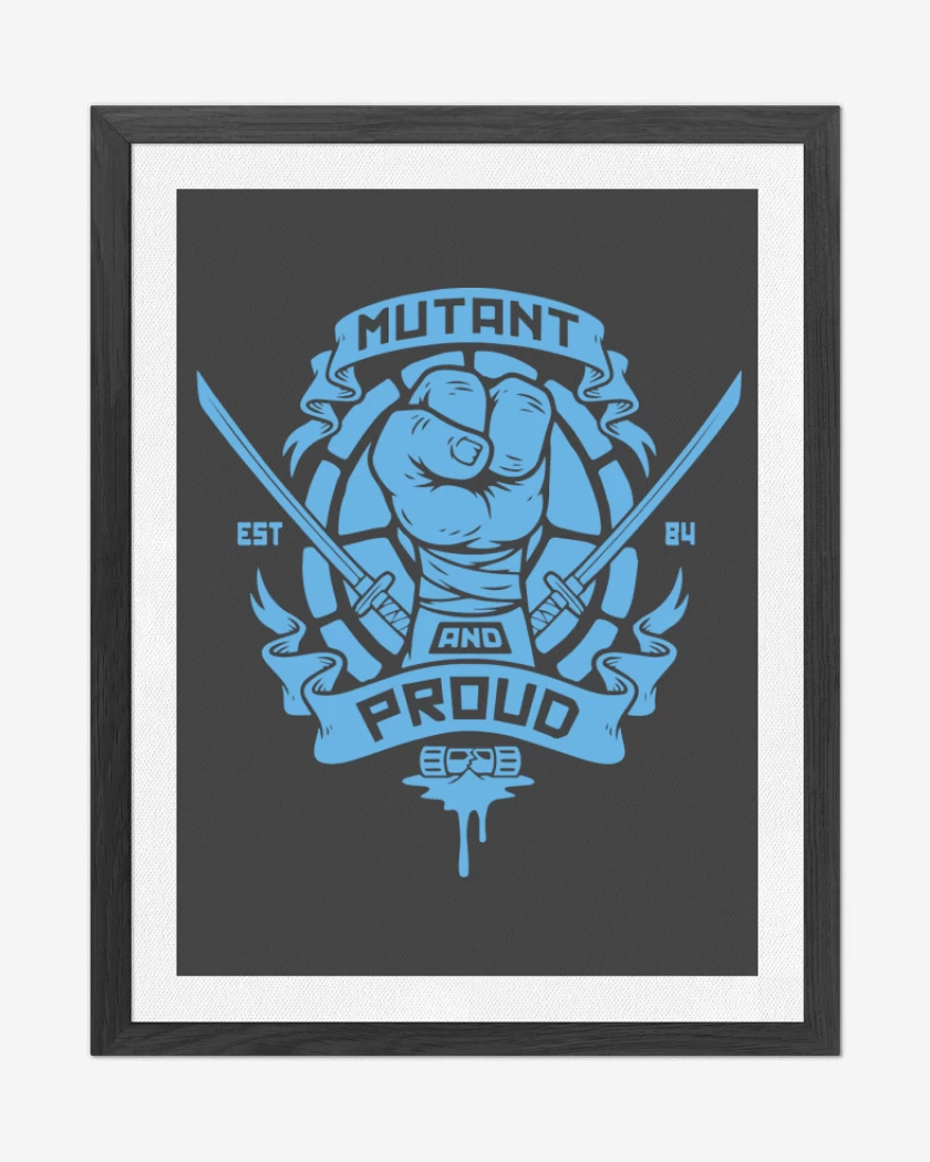 Cuadro decorativo Carbon de Tortugas Ninja - Mutant and Proud