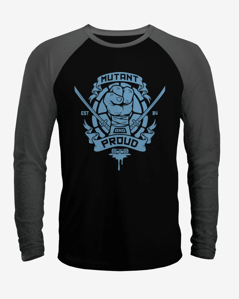Polera Raglan Tortugas Ninja - Mutant and Proud