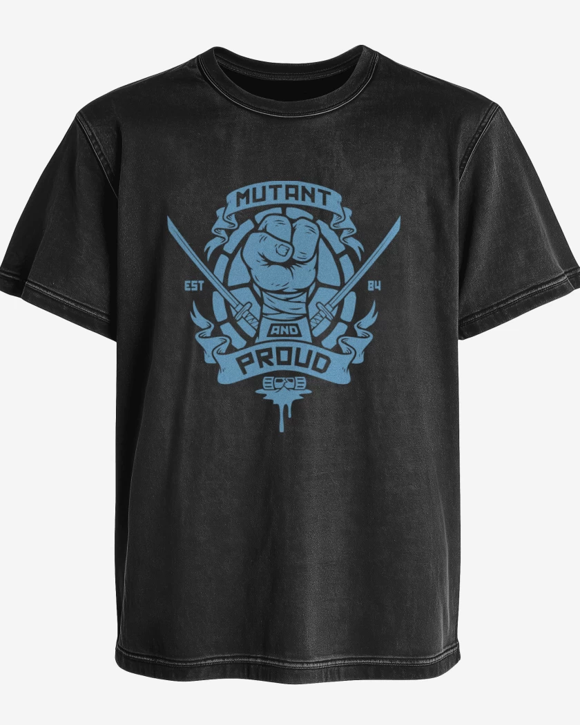 Polera desgastada Tortugas Ninja - Mutant and Proud