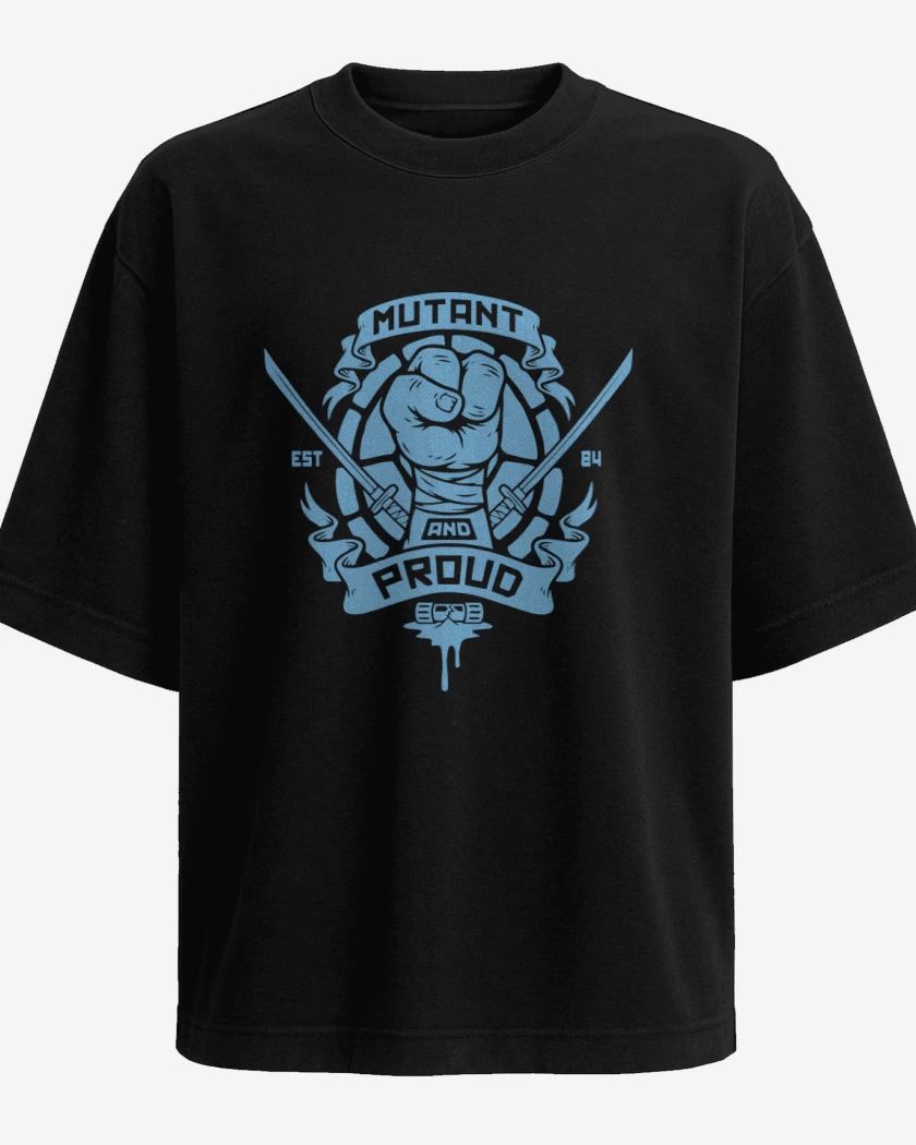 Polera Oversize Tortugas Ninja - Mutant and Proud