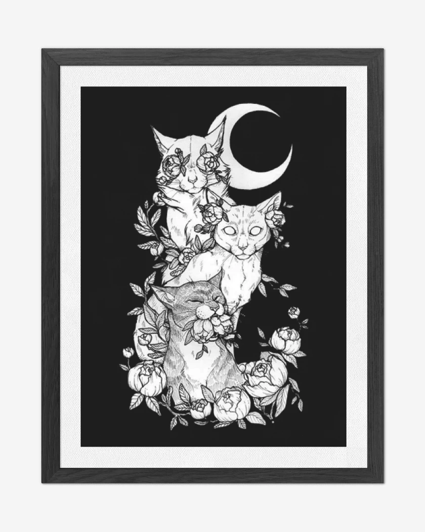 Cuadro decorativo Negro de Gatos 2