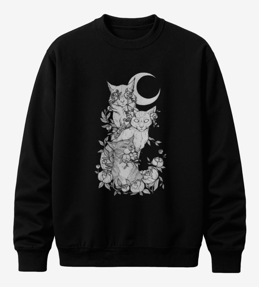 Poleron polo Negro de Gatos 2