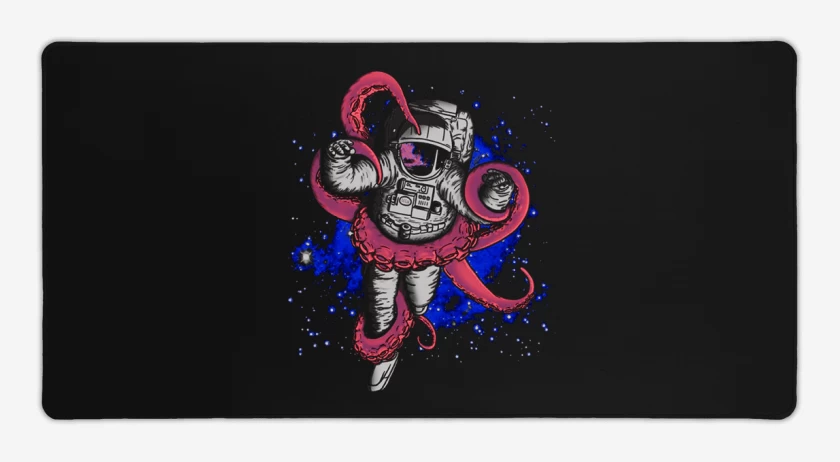 Mouse pad Gamer Negro de Astronauta 13