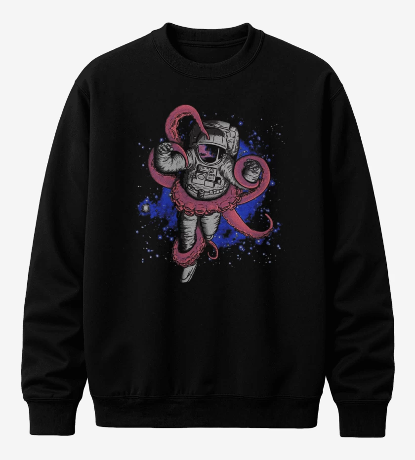 Poleron polo Negro de Astronauta 13
