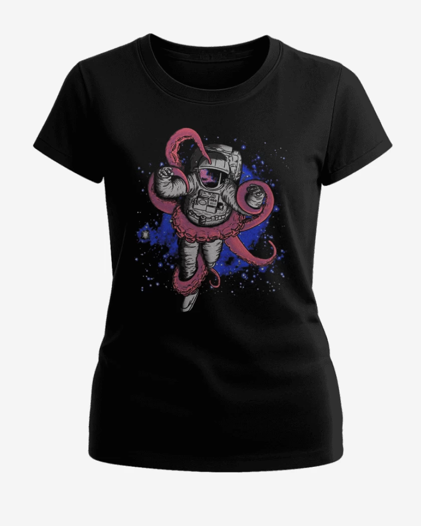 Polera de Mujer Negro de Astronauta 13