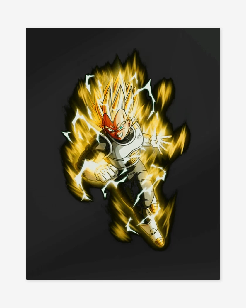 Print metalico Negro de Vegeta dbs