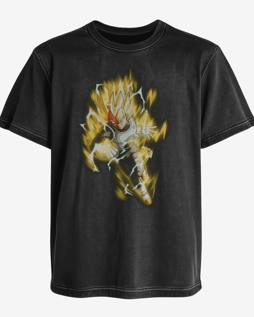 Polera desgastada Negro de Vegeta dbs