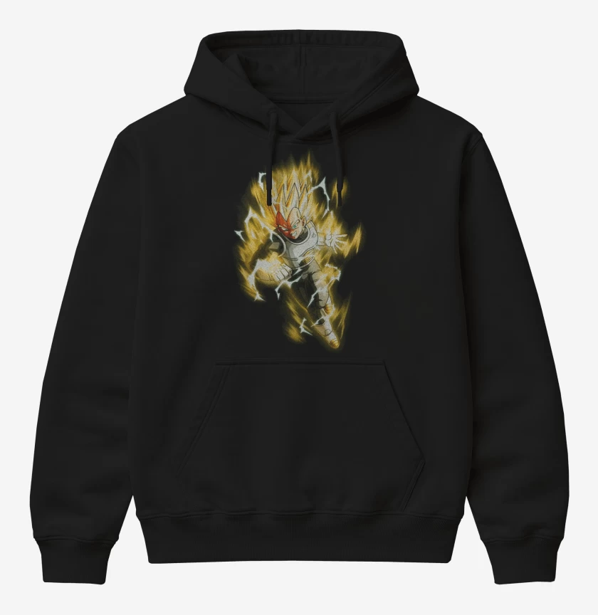 Poleron Canguro básico Negro de Vegeta dbs