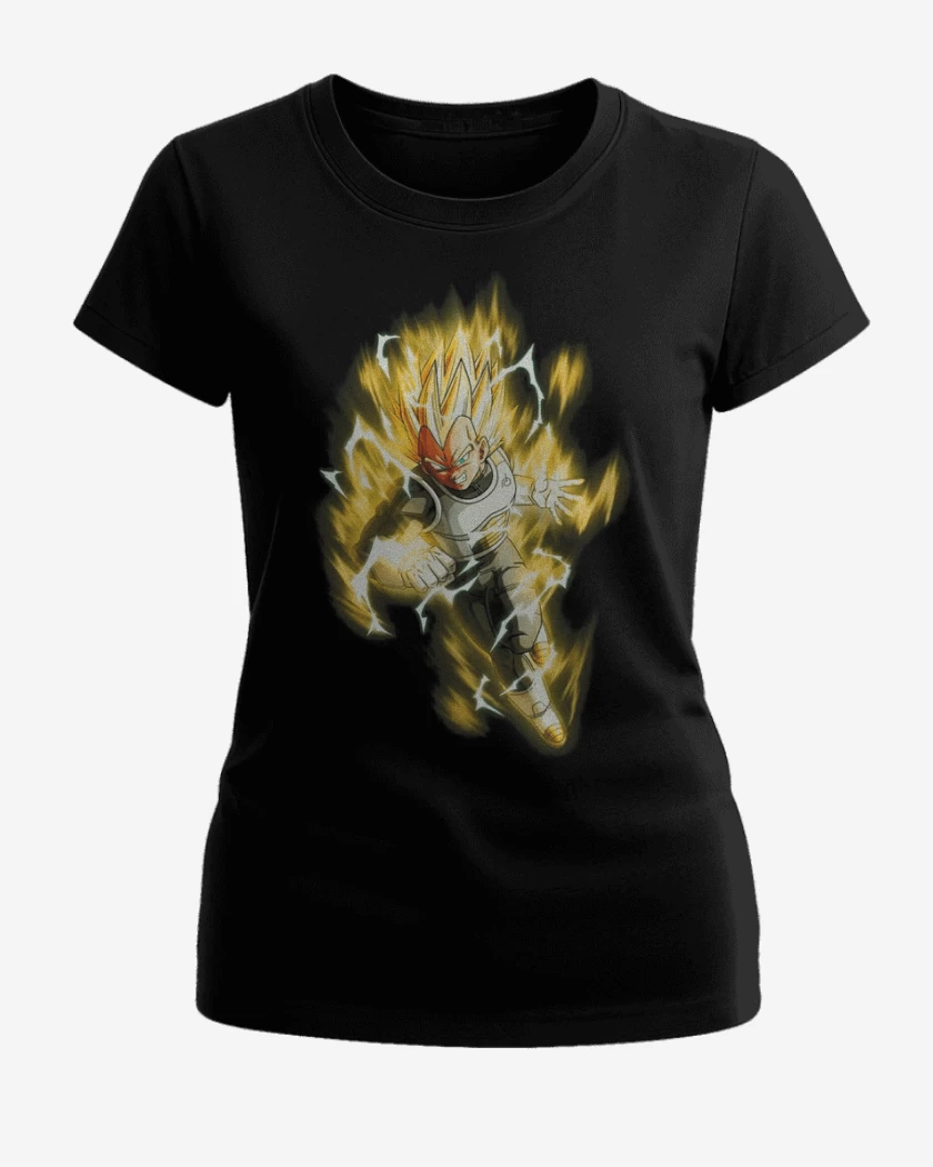 Polera de Mujer Negro de Vegeta dbs