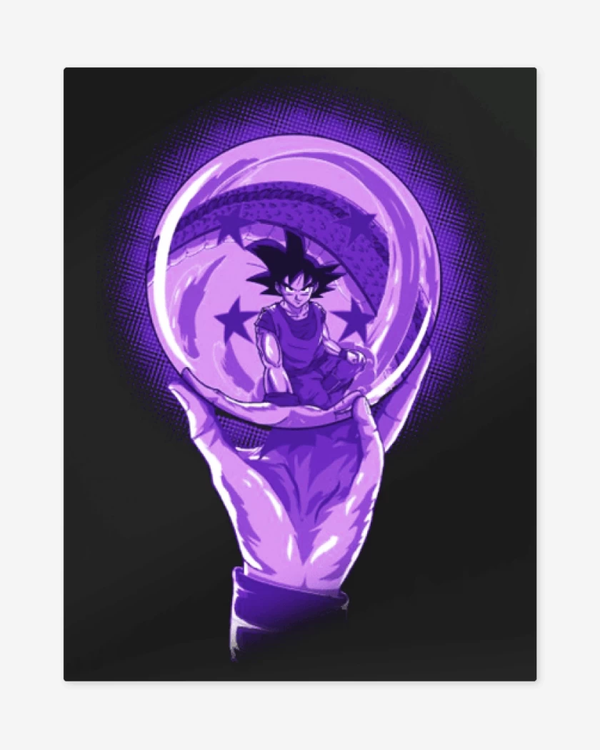 Print metalico Negro de Goku 5