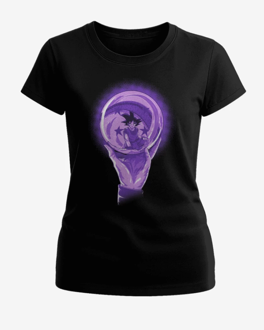 Polera de Mujer Negro de Goku 5