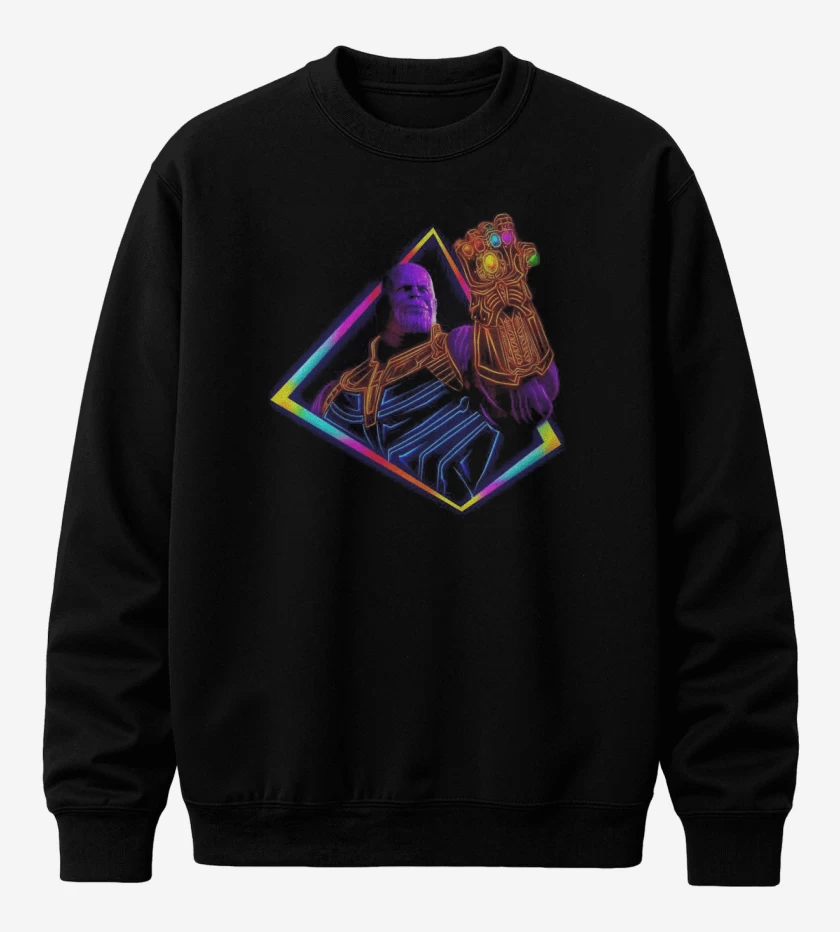 Poleron polo Negro de Thanos ultimate
