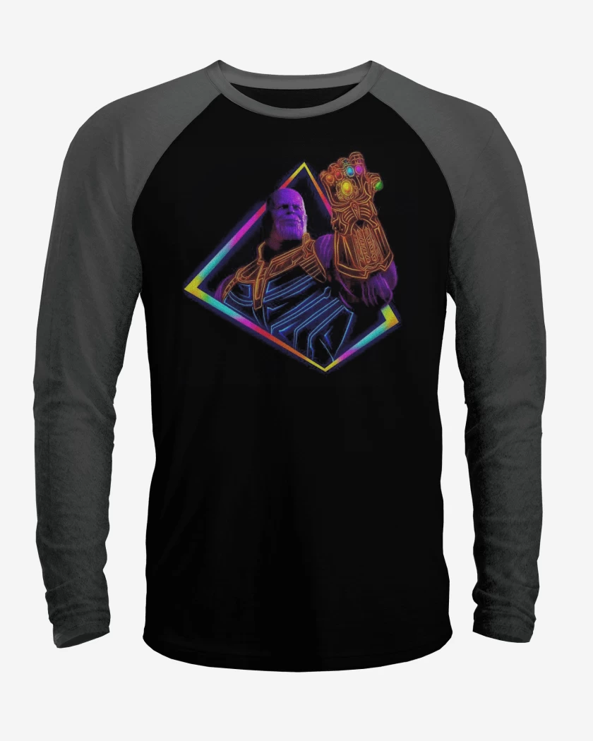Polera Raglan Negro / Negro Heather de Thanos ultimate