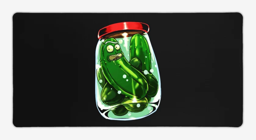 Mouse pad Gamer Negro de Pickle rick 2