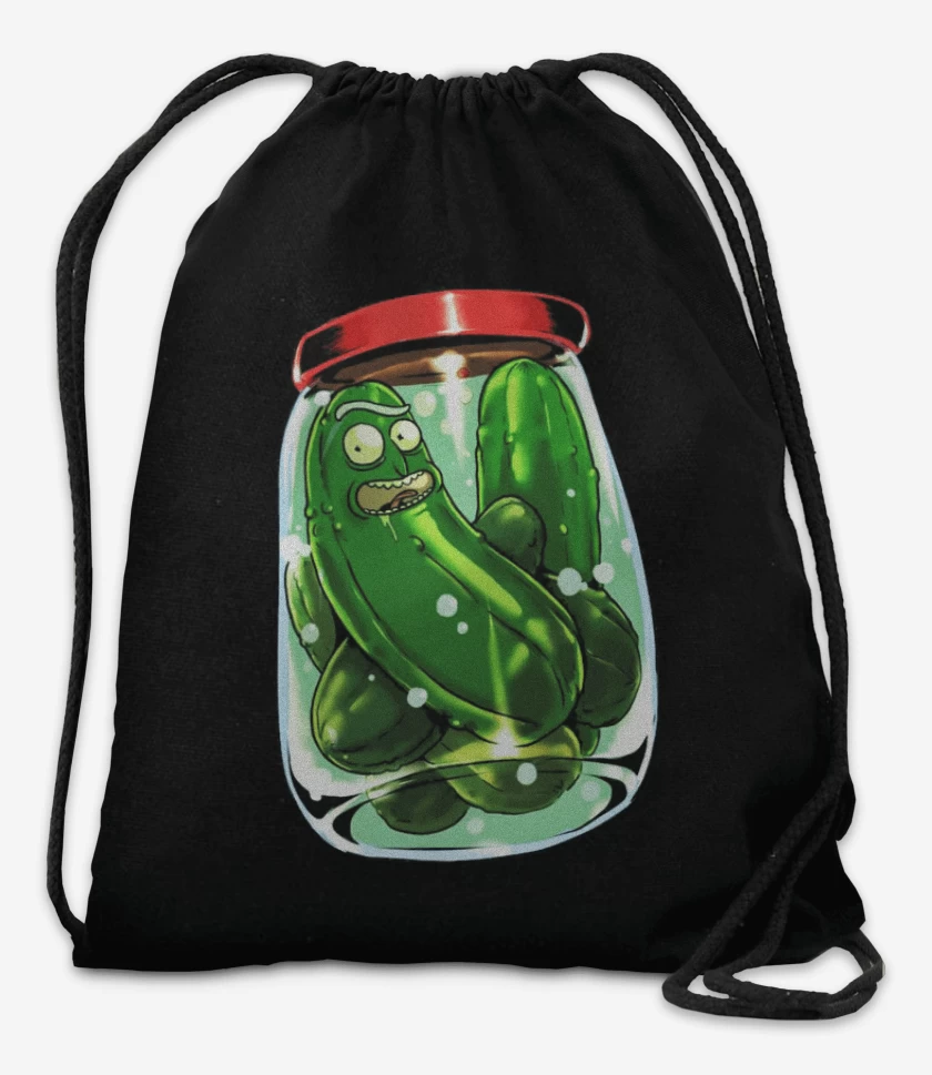 Mochila Negro de Pickle rick 2