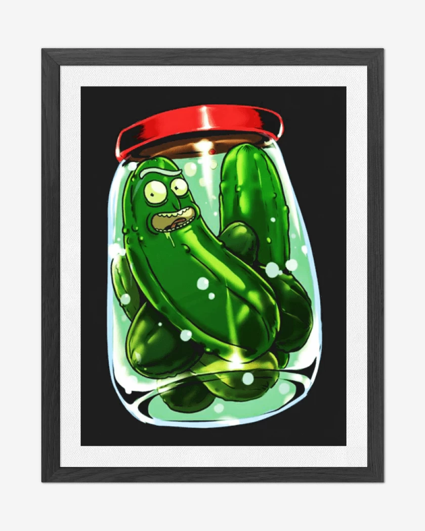 Cuadro decorativo Negro de Pickle rick 2