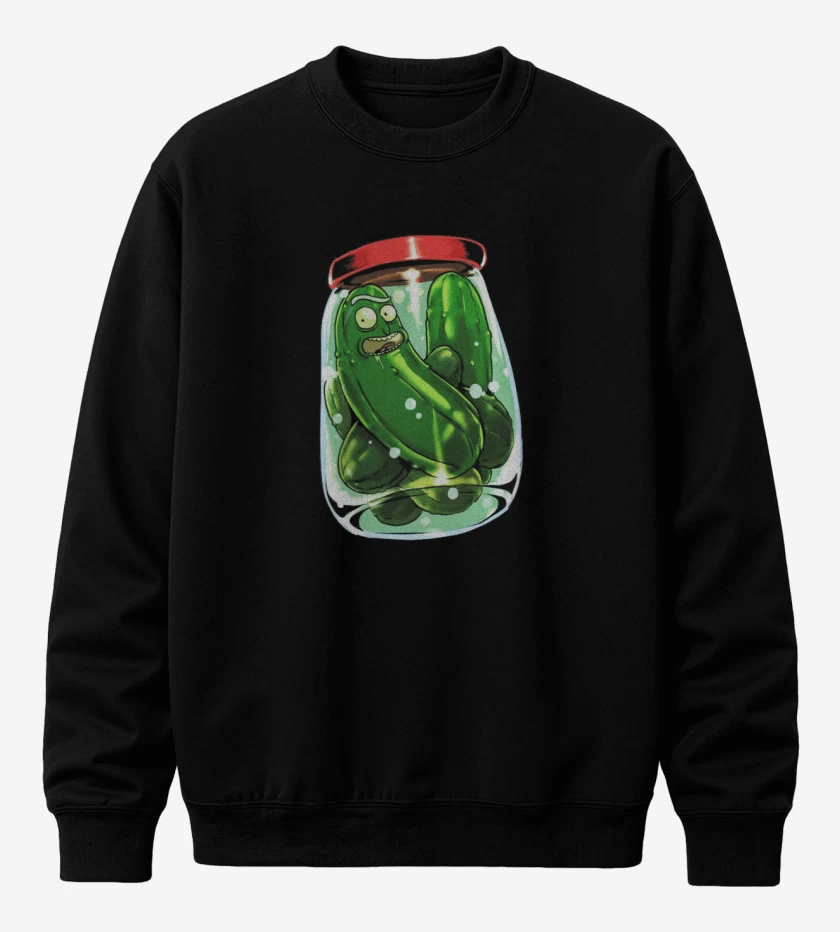 Poleron polo Negro de Pickle rick 2