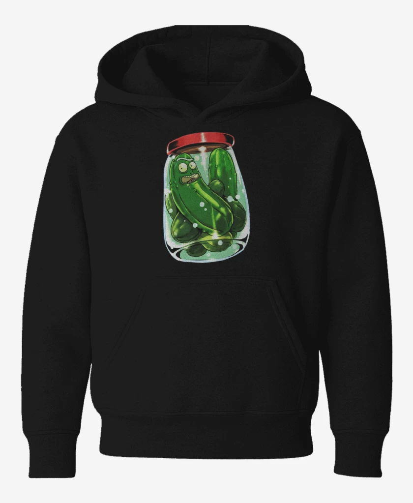 Poleron de niño Negro de Pickle rick 2