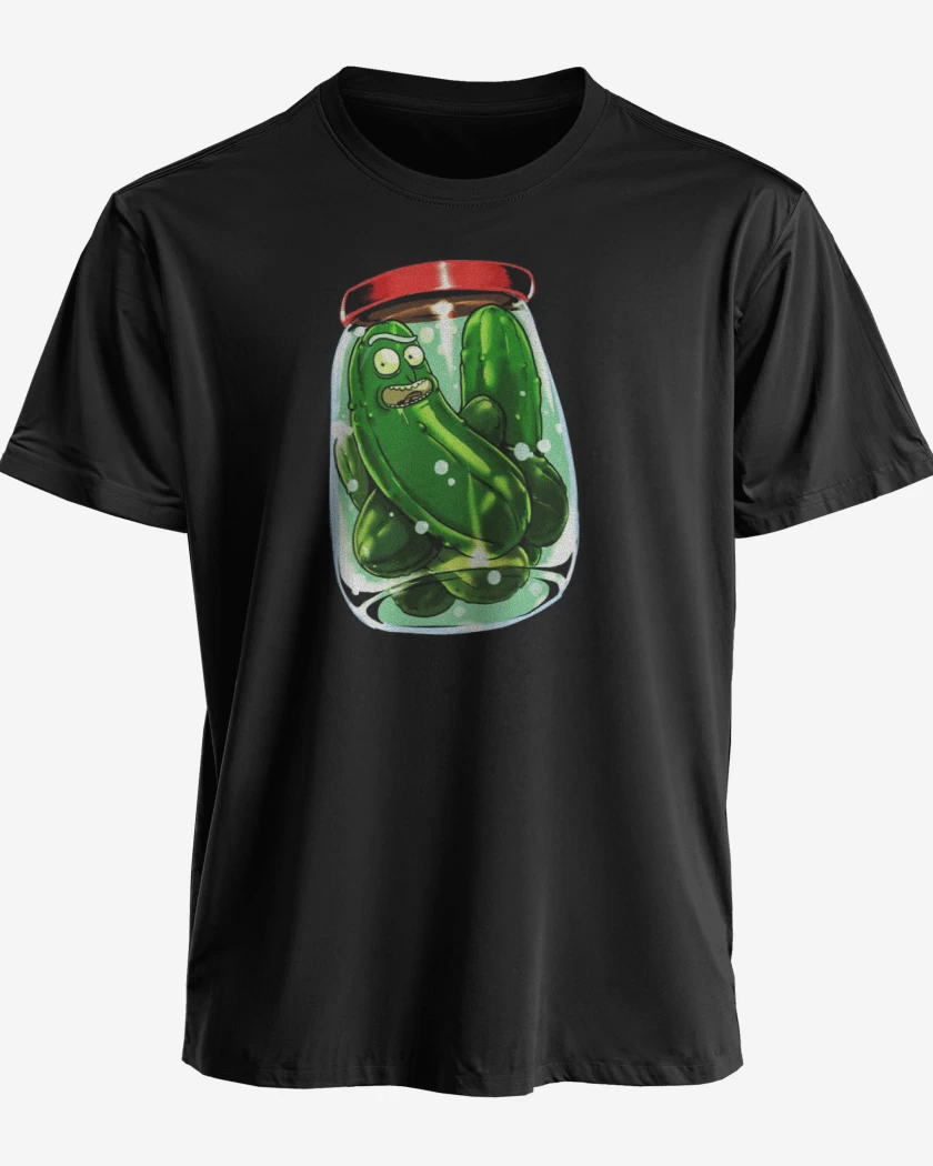 Polera premium Negro de Pickle rick 2