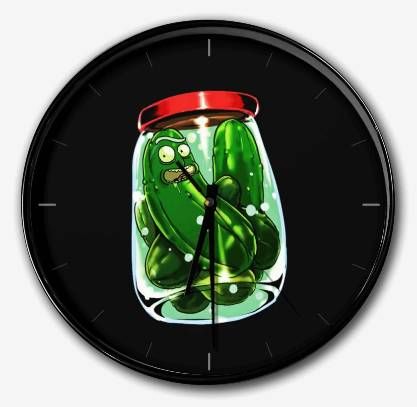 Reloj Negro de Pickle rick 2