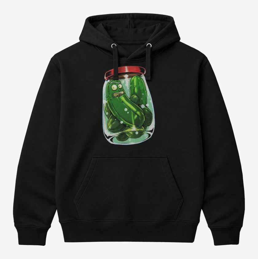 Polerón Canguro Negro de Pickle rick 2