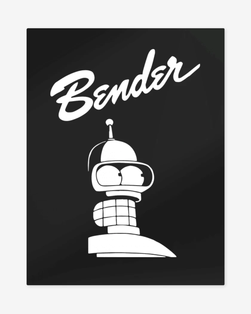 Print metalico Negro de Bender 2