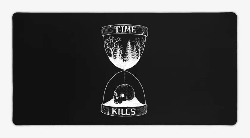 Mouse pad Gamer Negro de Time kills