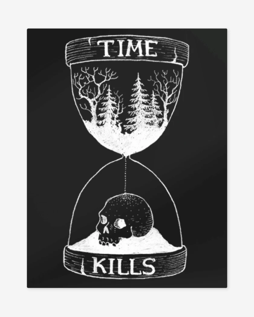 Print metalico Negro de Time kills
