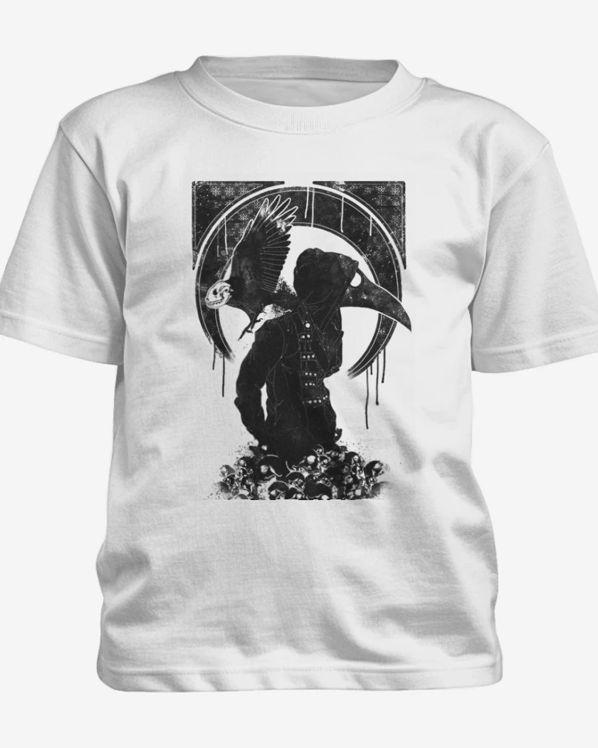 Polera de niño Blanco de Medico de la peste negra 