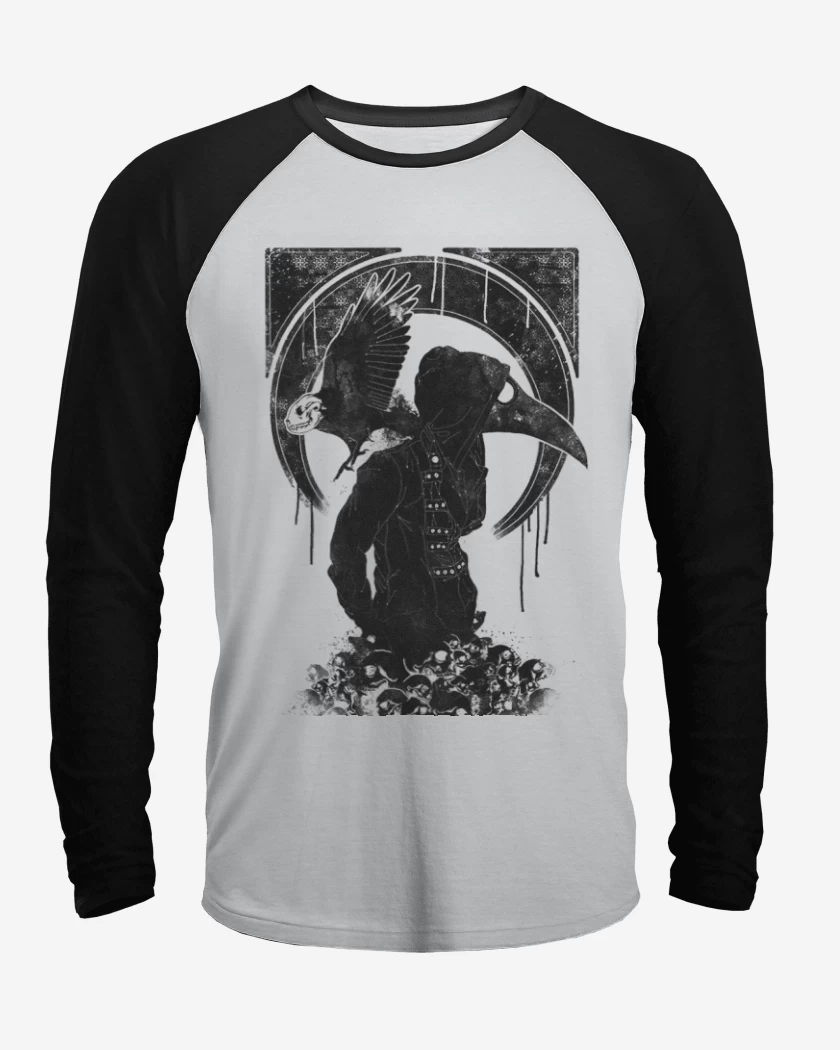 Polera Raglan Medico de la peste negra 