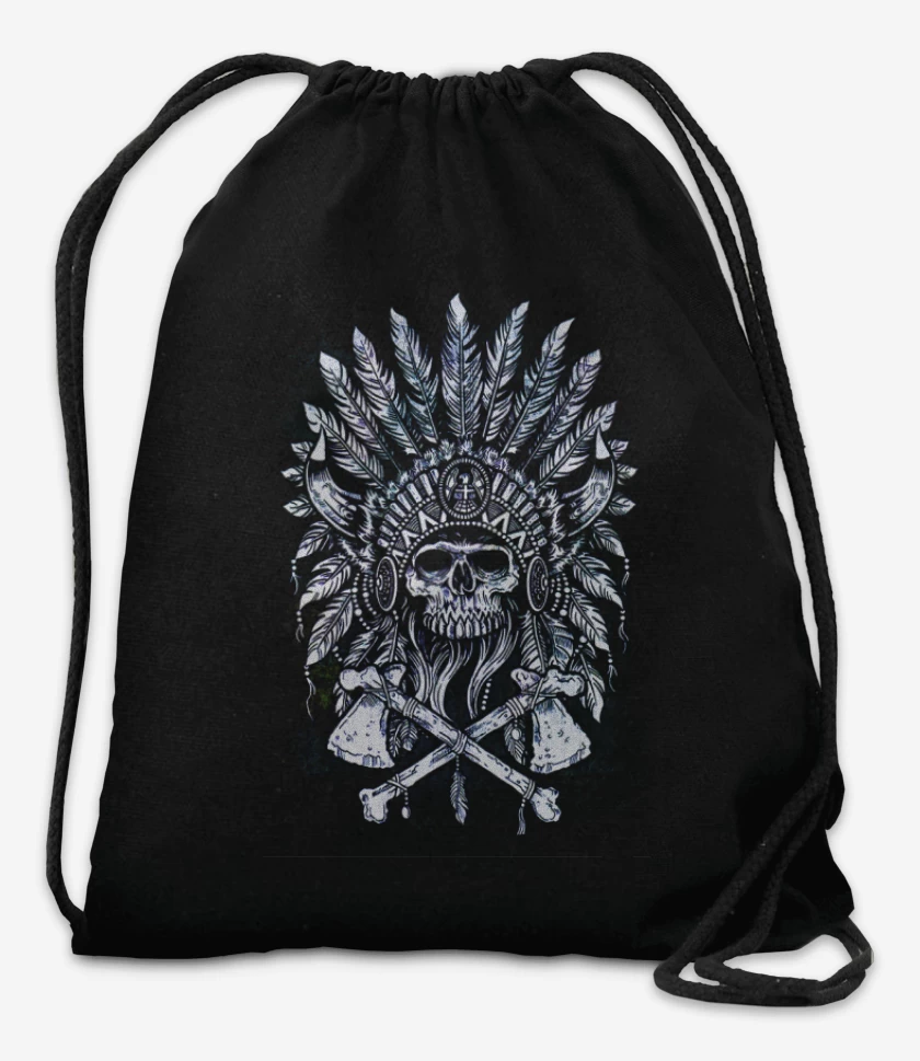 Mochila Negro de Indian skull 3